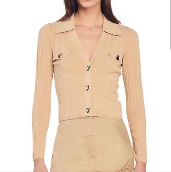 Sandro Cropped Cardigan, Size S - Picture 1 of 4